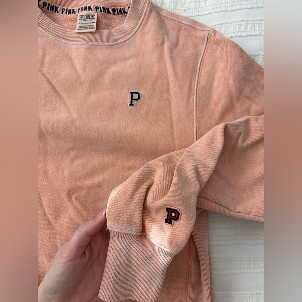 Victoria's Secret PINK Peach Crew Neck Sweater